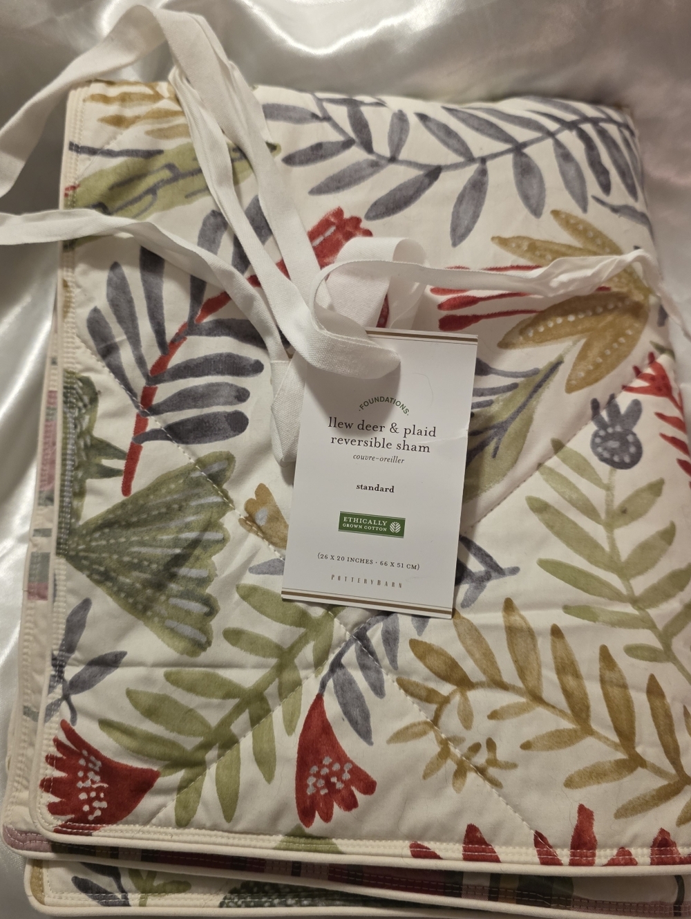 NEW TWO (2) Pottery BARN Llew Deer Standard Shams